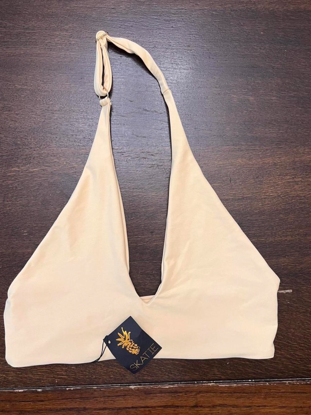 Skatie Cream/yellow swim top